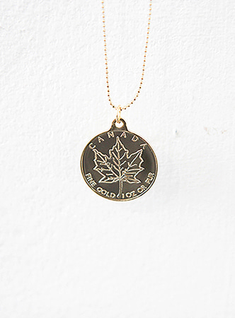 Canada gold coin necklace