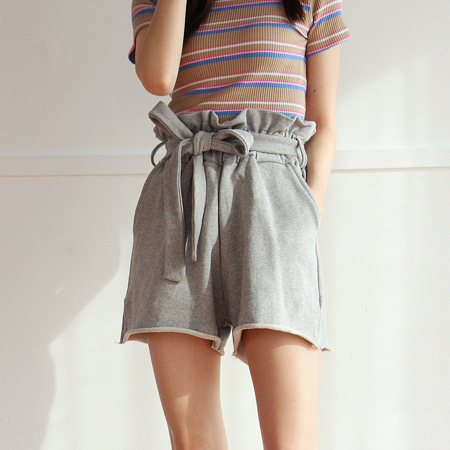 high waisted sweat shorts (2 colors)
