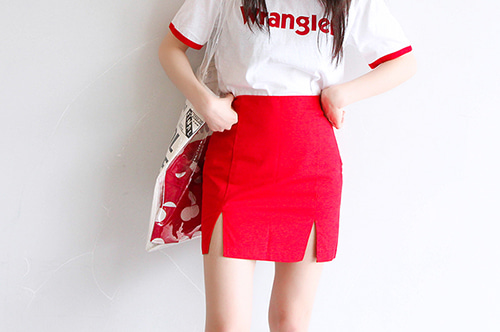 front double slit skirt (3 colors)