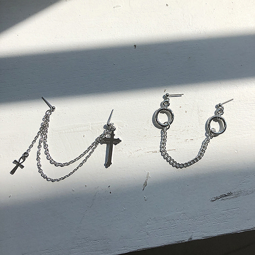 chain connect two earring (2 types)