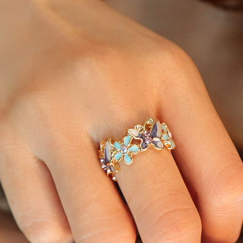 flower &amp; butterfly ring (2 type)
