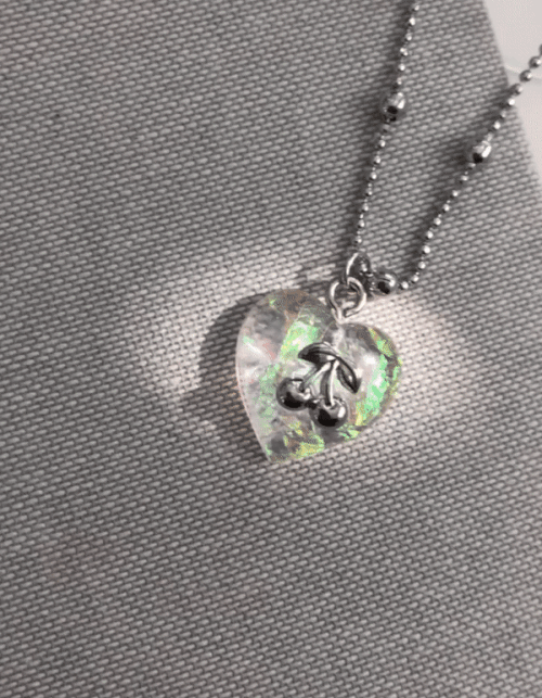 aurora heart necklace