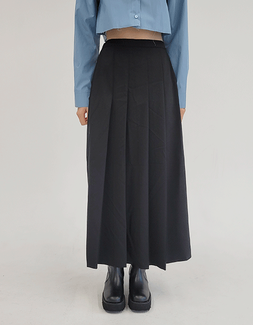 pleats long skirts (2 colors)