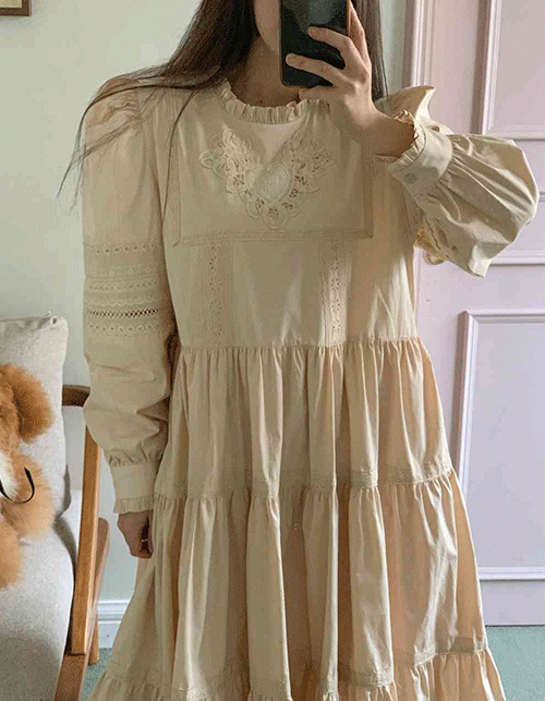 빈티지퓨어 드레스(2colors)