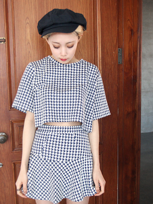 hound tooth check two-piece (2color)