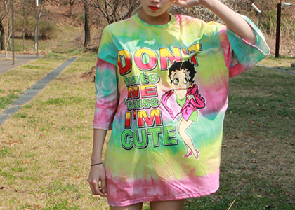betty boop colorful dying T (2color)