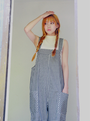 gingham check jumpsuit