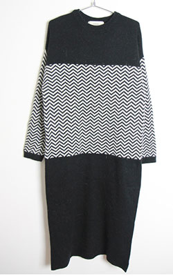 angora jacquard knit dress (2 color)
