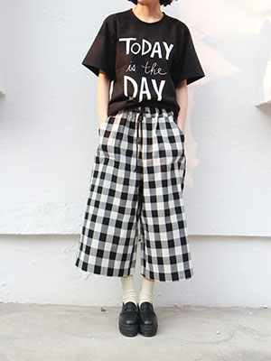 wide check trousers (2 pattern) 