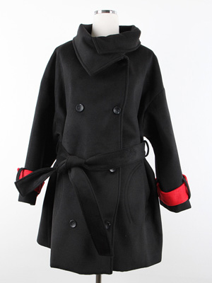 red point big coat (2colors)