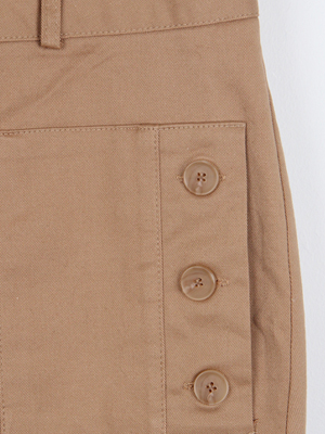 button wide bell pants (2 colors)