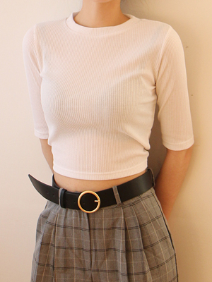 back knot crop top (only white)