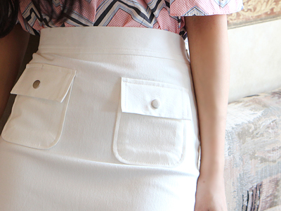 pocket mini skirt (2 colors)