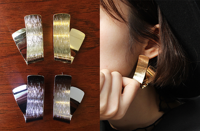 metal folding earring (2 colors)