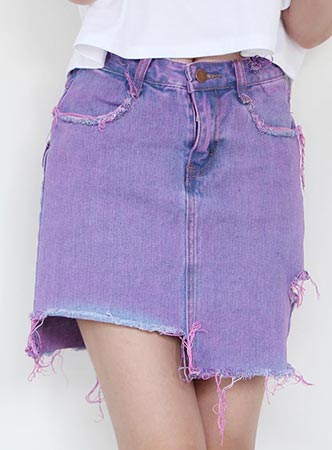 color denim skirt (2 colors)