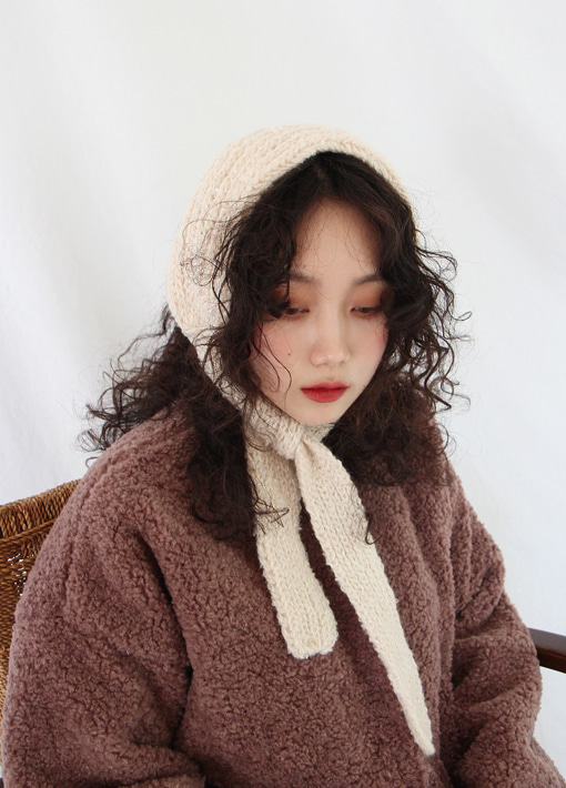 knit bonnet earmuff (6 colors)