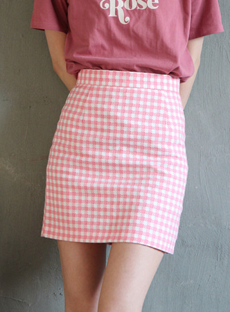 gingham check mini skirt (3 colors)