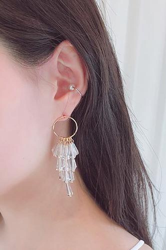 circle mini chandelier earring