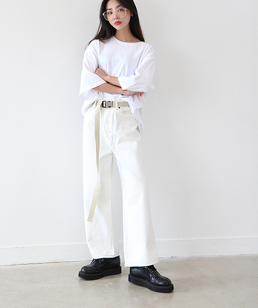 white cotton pants (2 sizes)