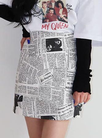 newspaper skirt(2 colors)