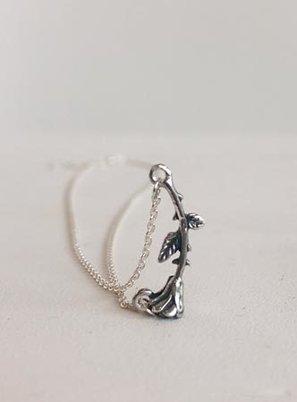[silver 925]antique rose necklace