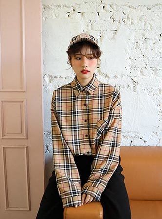 classic check loose shirts (2 colors)