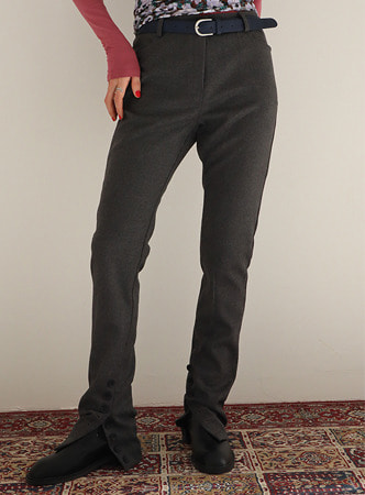 side button slacks pants (2 colors)