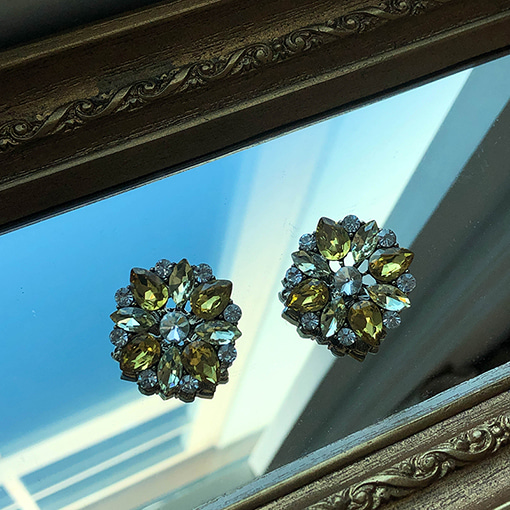 all cubic dandelion earring