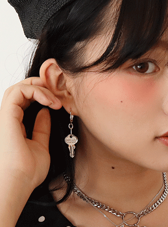 lock + key earring