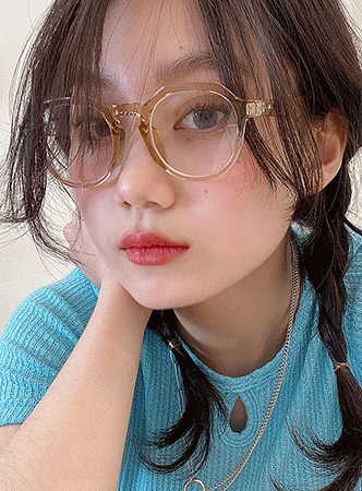 angulated upper frame glasses (4 colors)