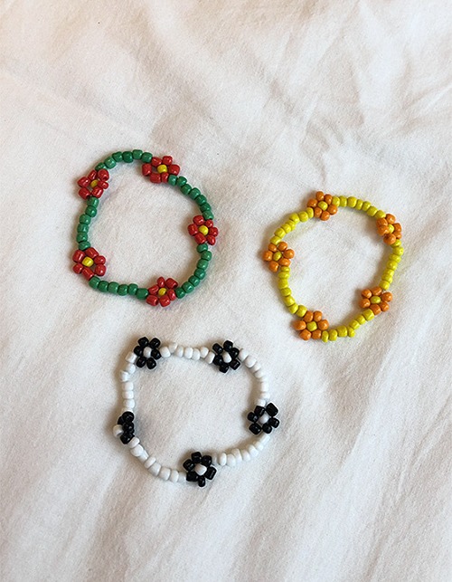 spring beads flower bracelet(3 colors)