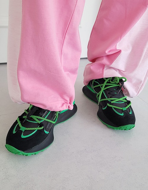 green string sneakers (6 size)