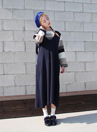 knit maxi dress(3 colors)