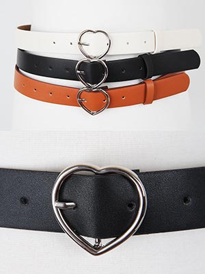 heart buckle belt (3 colors)