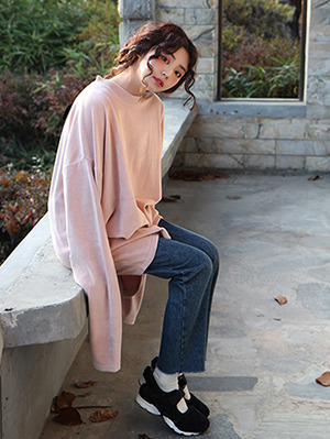 velvet loose pullover (4 colors)
