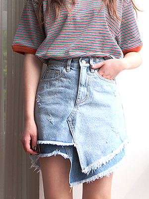double-layered denim skirt (2 sizes)