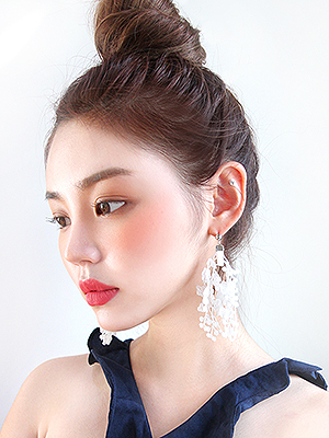 flower lace tassel earring