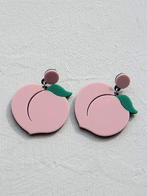 peach earring