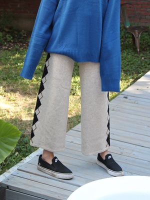 argyle knit pants (3 colors)