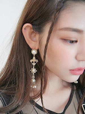 variety pearl long earring