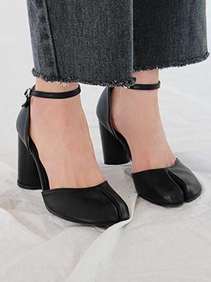 hoof circle heeled shoes (2 colors)