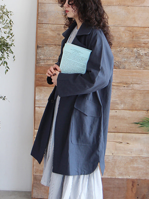 linen trench jacket (2 colors)