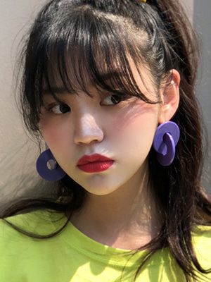 acrylic rings earring (3 colors)
