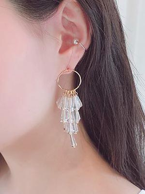 circle mini chandelier earring