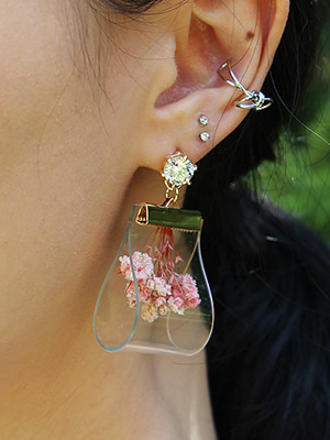 dry flower earring (2 colors)