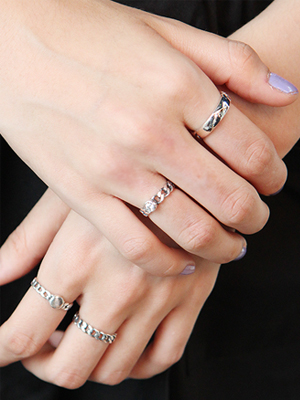 (silver925) chain ring (4 types)