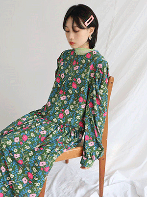 flower maxi dress (2 colors)