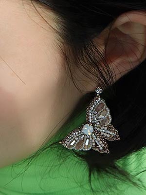 antique butterfly earring