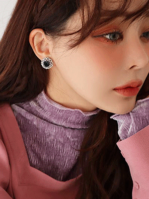 [은침]blossom cubic earring(2 colors)