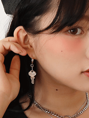 lock + key earring